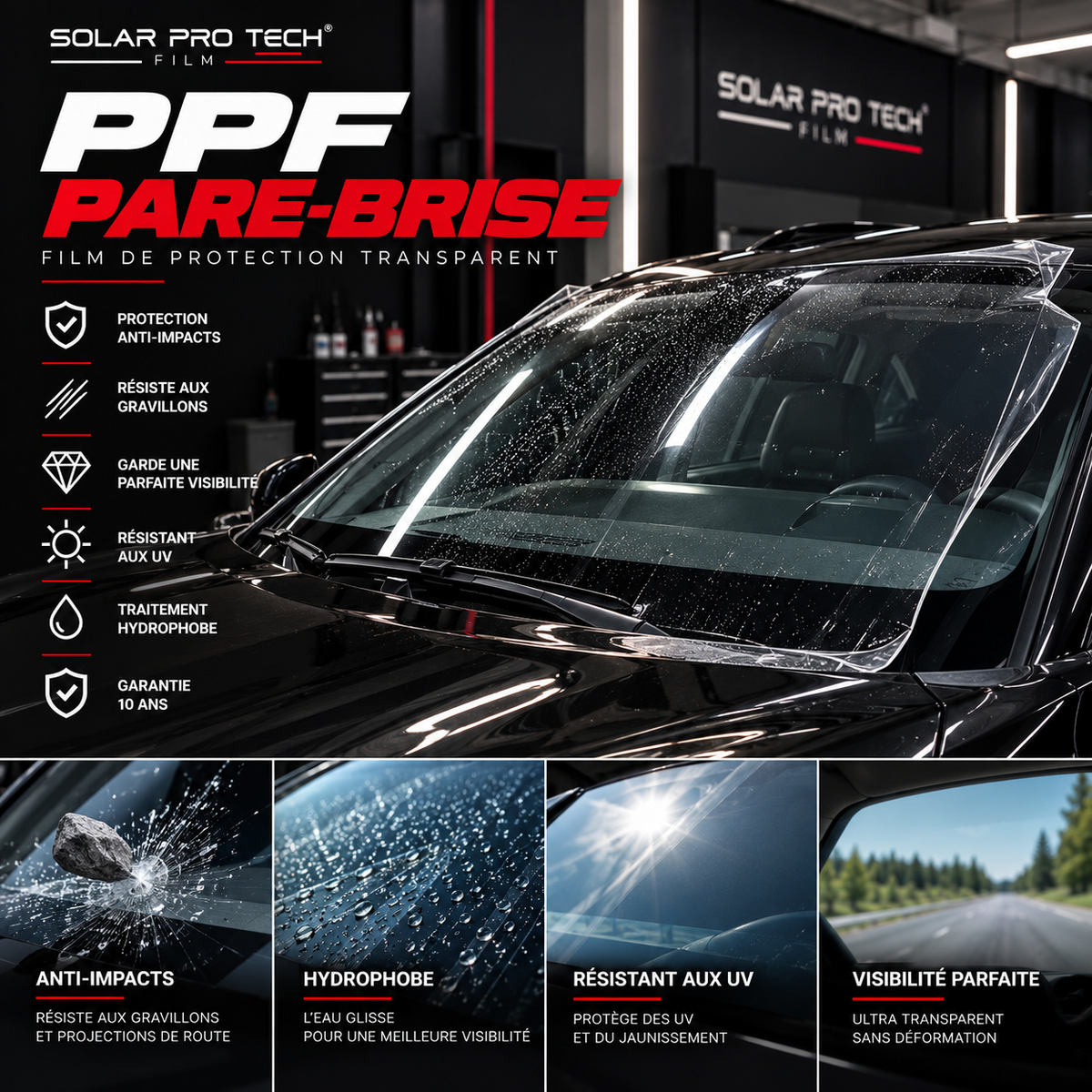 Film PPF SPPF Pare-brise – Protection vitrage