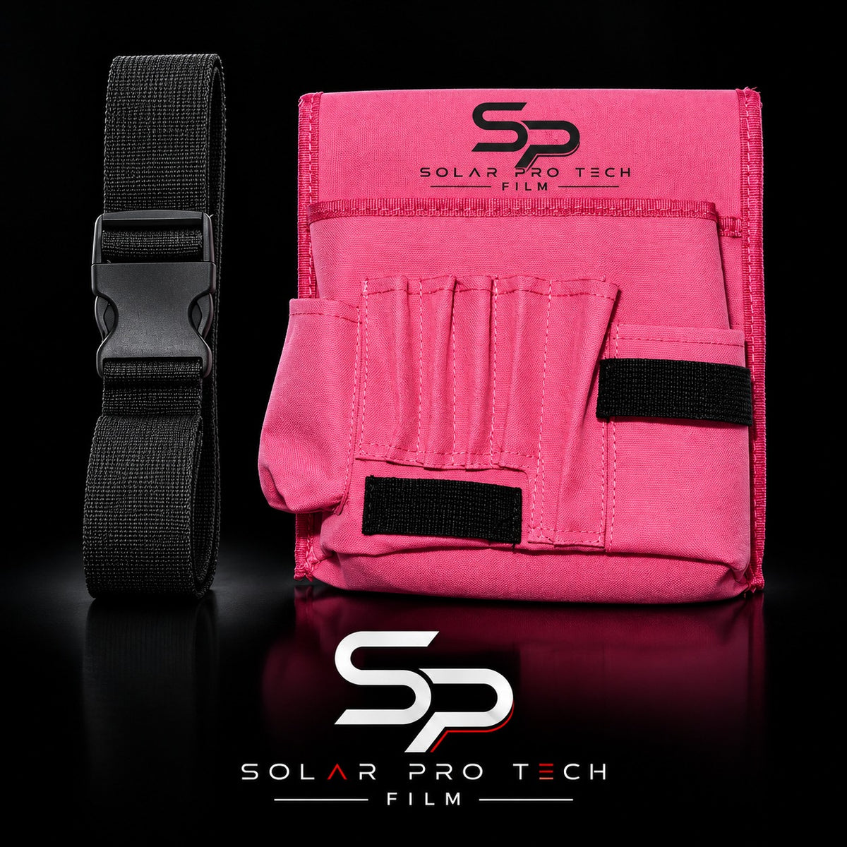 Pochette porte-outils rose avec ceinture - SP FILM